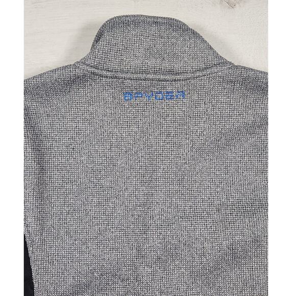 Spyder Zip Jacket Kids Boys Size Small 7/8 Black Gray Blue Performance Fleece - Picture 4 of 6